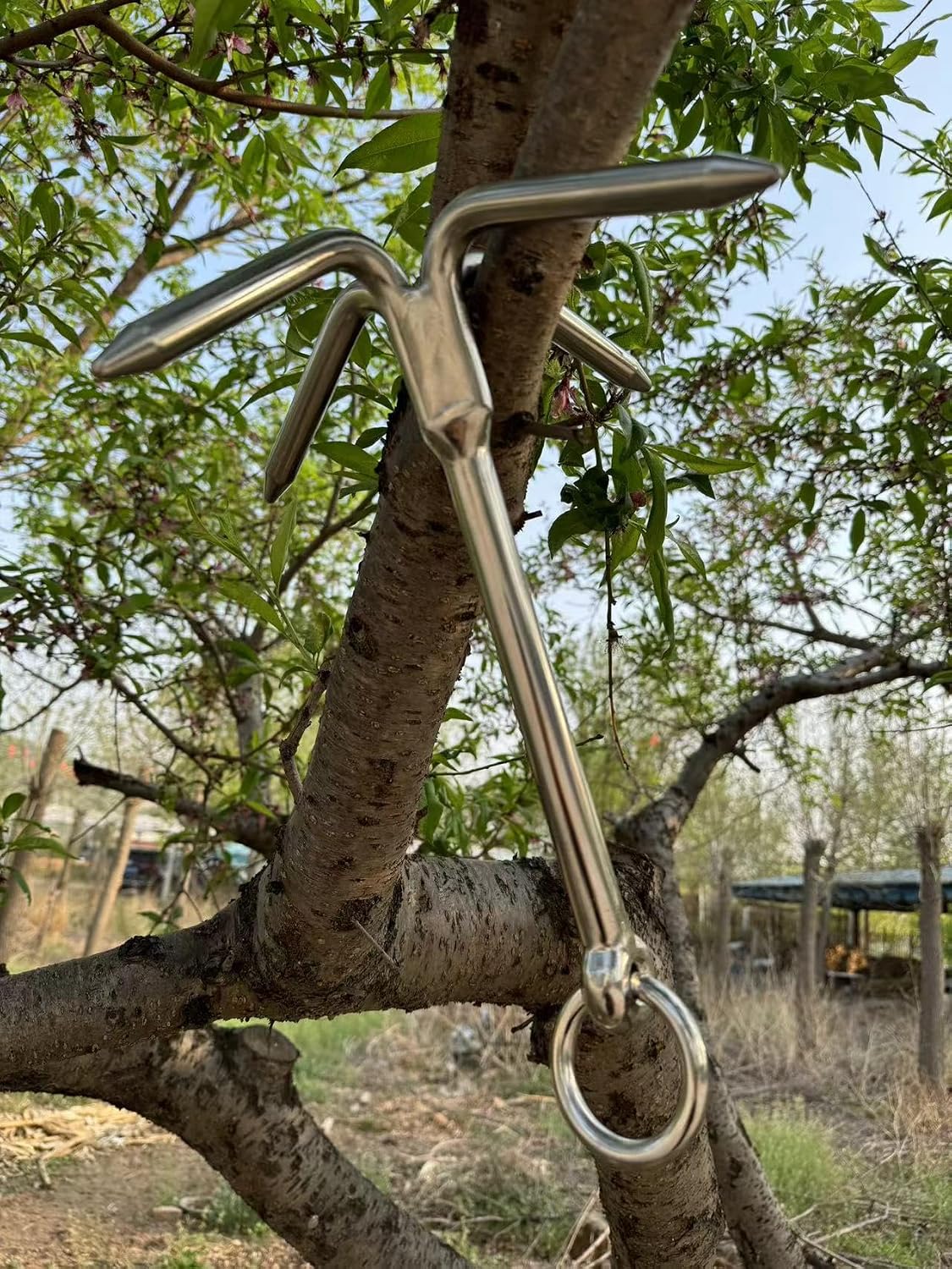 14.5' Grappling Hook Heavy Duty with 4-Claw Grapnel Anchor Stainless Steel 316 for Anchor Retrieving,Outdoor Hiking,Tree Limb Removal,Boat Anchor,Kayaks,Inflatables and Skiffs