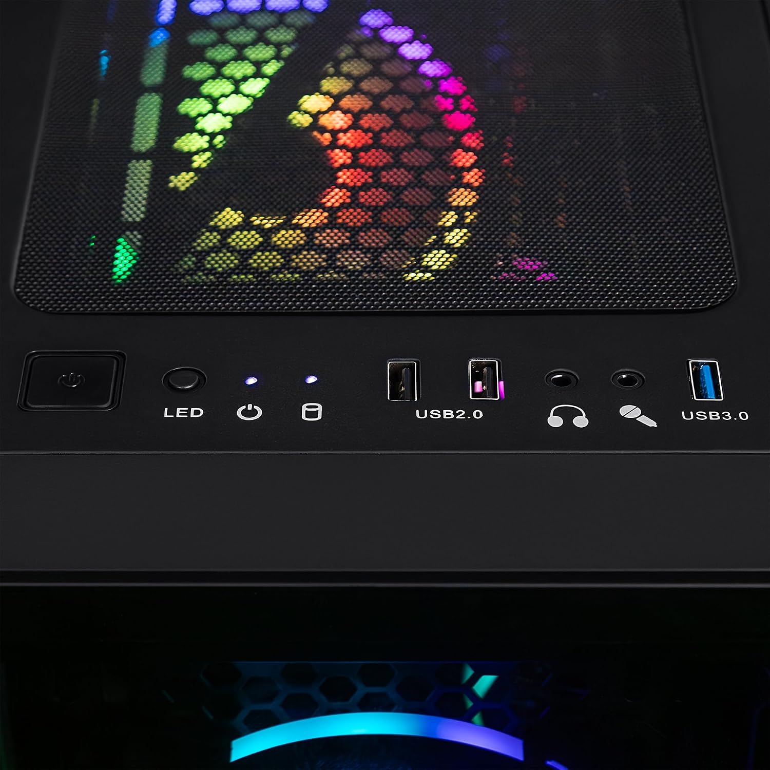 CLX Set Gaming PC - Intel Core i5 14400F 2.5GHz, GeForce RTX 5060, 2TB NVMe M.2 SSD, 32GB DDR5 RGB Memory, CPU air Cooler, WiFi, Windows 11 Home, Black
