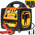 1800A Car Jump Starter with Air Compressor 150PSI,12V Portable Battery Jump Box (8.0L Gas/6L Diesel), Battery Booster with 400W Power Station AC/DC/USB