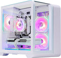 Curved Pannel Gaming PC - AMD Ryzen 7 7800X3D 8-Core 4.2 GHz - GeForce RTX 5060 8GB -32GB DDR5 6000MHZ RAM - 1TB PCIe SSD - WiFi &Bluetooth - RGB Fans-Windows 11, Desktop Computer-White