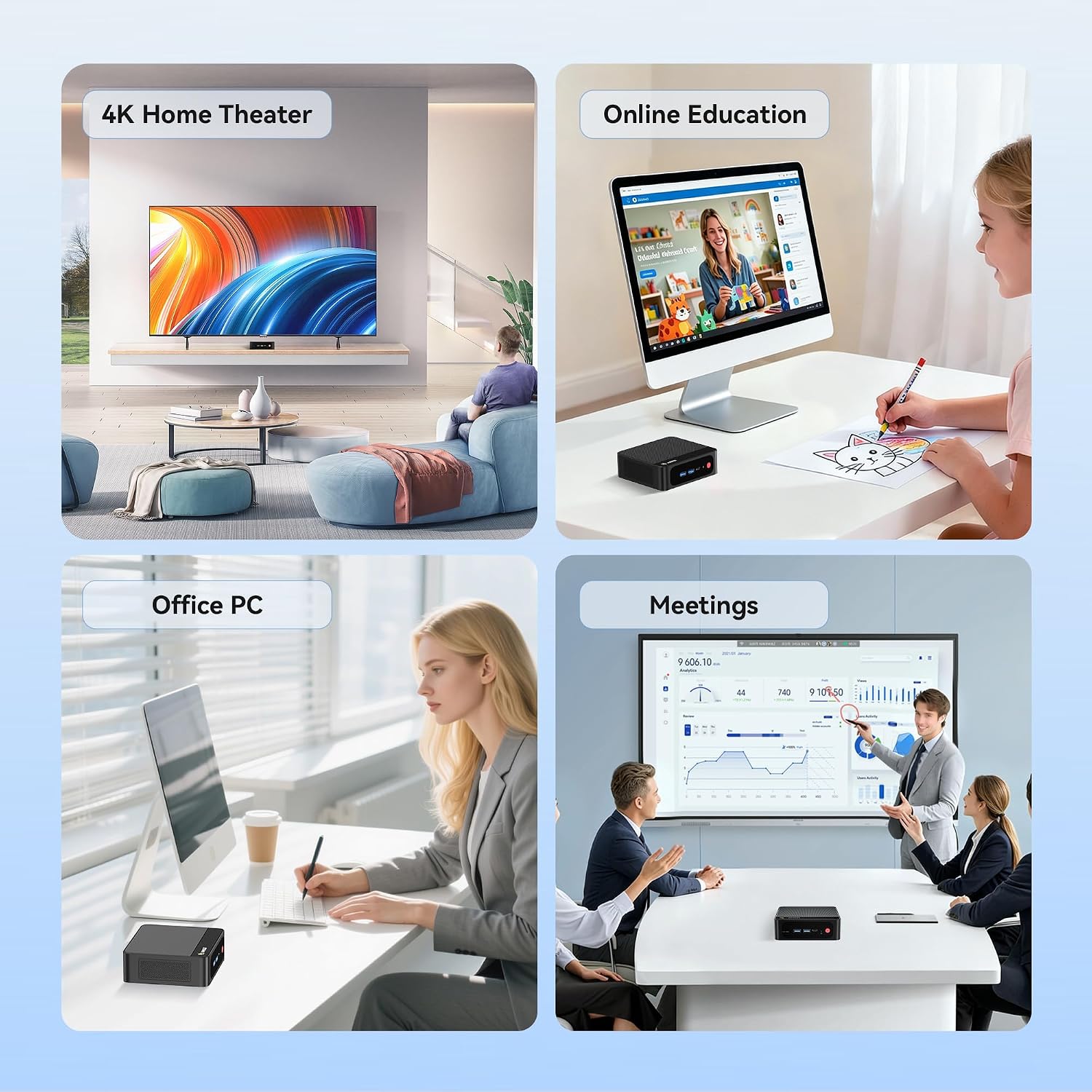 Beelink SER5 Pro Mini PC, Ryzen 5 5625U (6C/12T, Up to 4.3GHz), 16GB DDR4 RAM, 500GB NVMe SSD, Radeon Graphics 7 CUs, Triple Display 4K@60Hz via HDMI/DP/Type-C, WiFi 6/BT 5.4, Compact Office Desktop