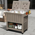 DWVO Ice Chest with Wheels,80 Quart Rolling Cooler with Bottle Opener Drainage, Patio Cooler Cart, Rolling Ice Chest with Handle for Patio Pool Deck Party BBQ Cookouts