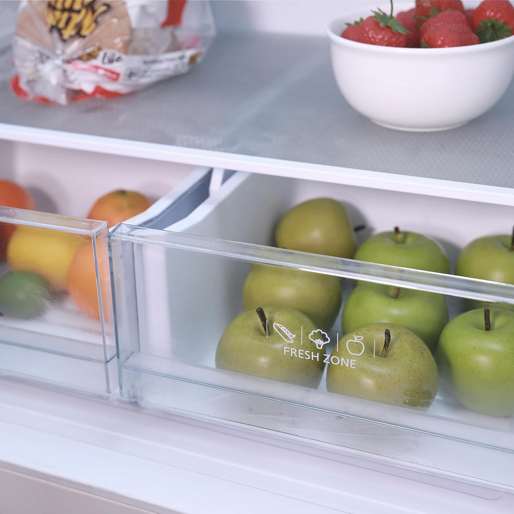 West Bend Refrigerator Freestanding French Door Design Fridge with 5.1 Cu.Ft. Freezer Capacity, Adjustable Electronic Control and Frost Free Defrost, 17.5-Cu.Ft, Metallic