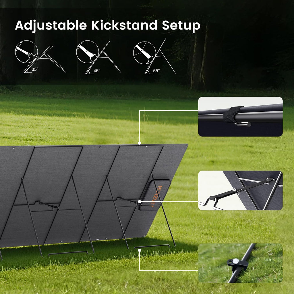 400W Portable Solar Panel Foldable Lightweight Charger with Upgraded Bracket, 36V Waterproof 400 Watts Solar Panels for RV, Campervan, Power Outages, Sheds, Outdoor Off Grid Essentials