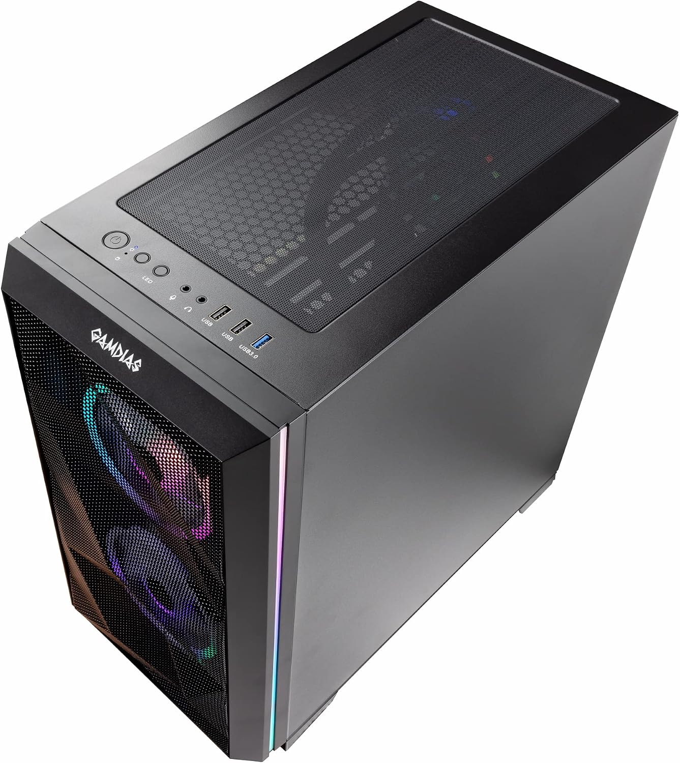 Velztorm Mini Pilum Custom Built Gaming Desktop PC (AMD Ryzen 7 5700X, GeForce RTX 5060, 16GB DDR4, 1TB PCIe SSD, 120mm AIO, 750W PSU, WiFi 4, RJ-45, HDMI, Win 11 Pro)