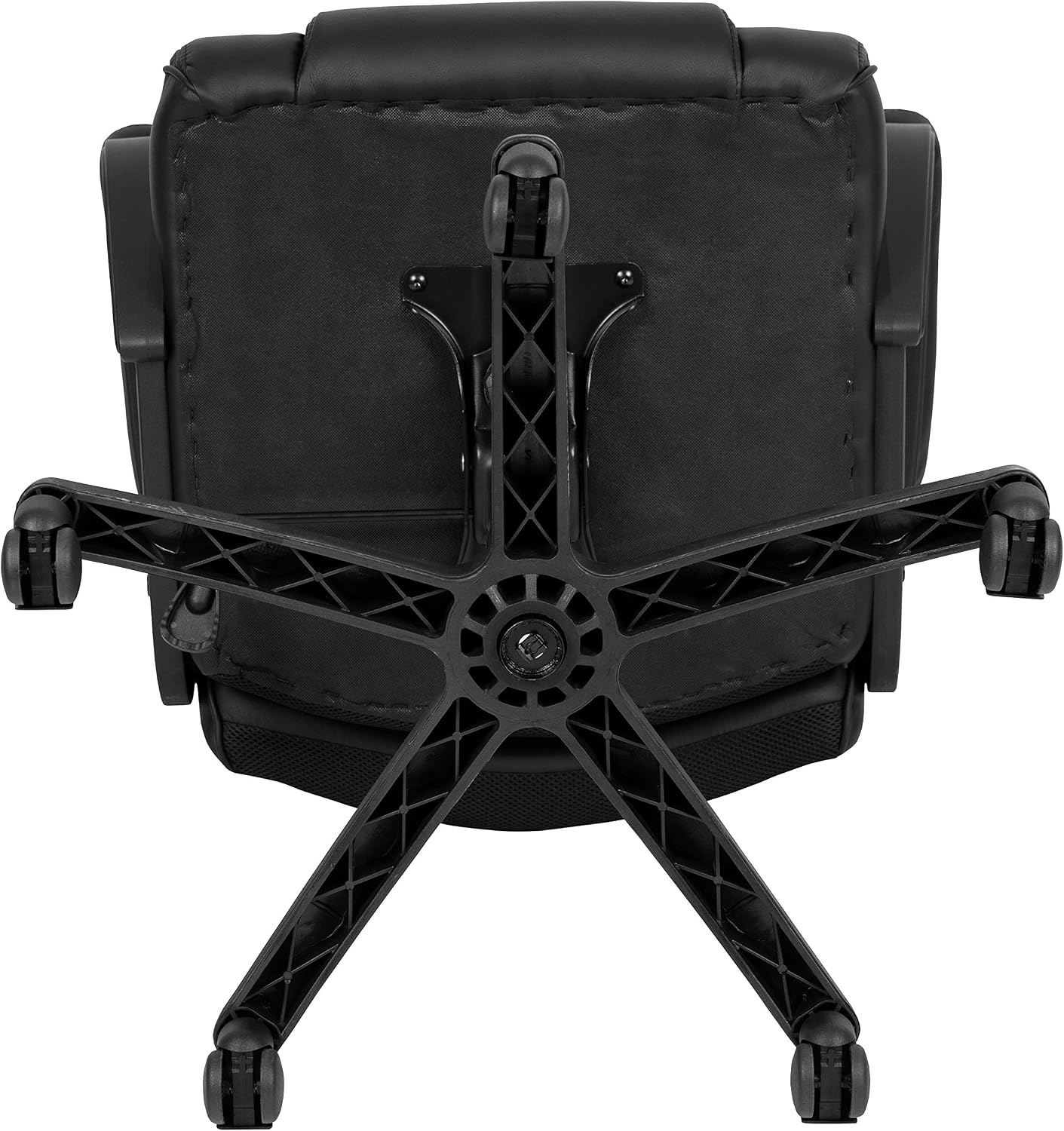 Flash Furniture Fundamentals Big & Tall Swivel LeatherSoft Office and Gaming Chair, Ergonomic Office Chair with Padded Armrests and Adjustable Height, Black