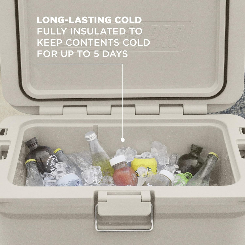 Coleman Pro Heavy-Duty 55qt Wheeled Ultra-Light Premium Hard Cooler, Extra-Thick Insulation Keeps Ice up to 5 Days, 92-Can Capacity, Heavy-Duty Wheels