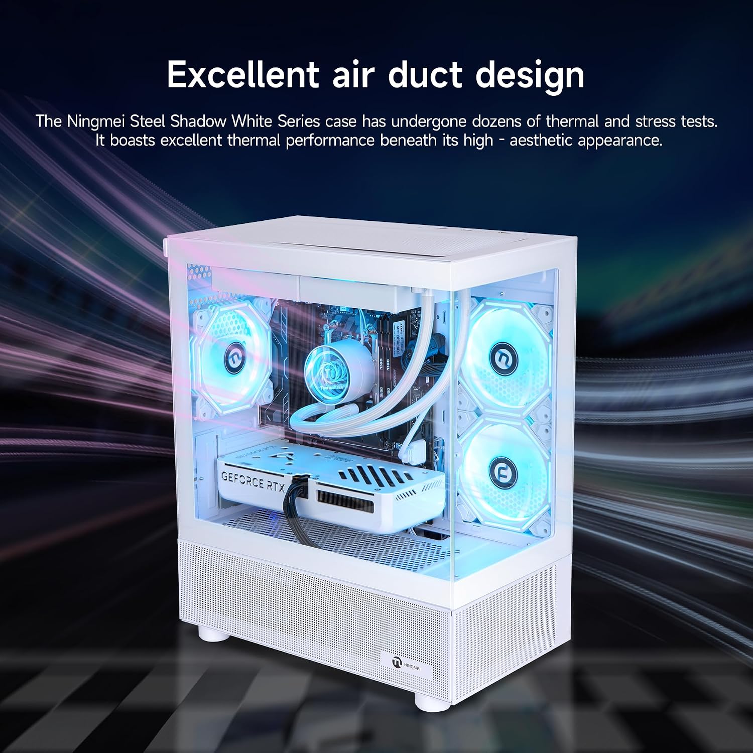 NINGMEI Performance Gaming Desktop PC – AMD Ryzen 7/9 CPU, RTX 50 Series GPU, 32 GB DDR5 RAM, 2 TB NVMe SSD, Windows 11 Pro – VR Ready, Ray Tracing, USB-C, Wi-Fi 6 – Fast Load, Smooth 4K Gaming