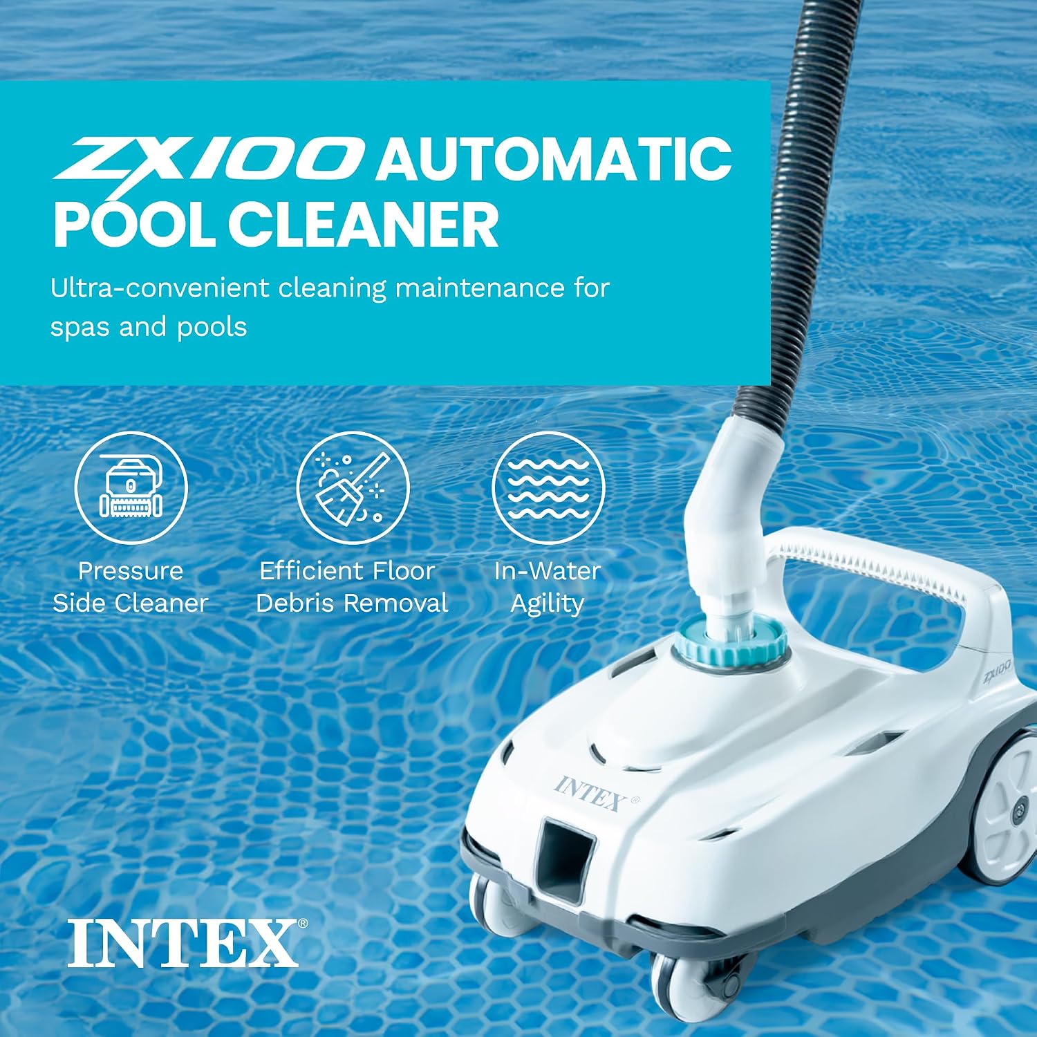 INTEX 26367EH Ultra XTR 24ft x 12ft x 52in Above Ground Swimming Pool Set with Sand Filter Pump and Deluxe Automatic Vacuum Cleaner
