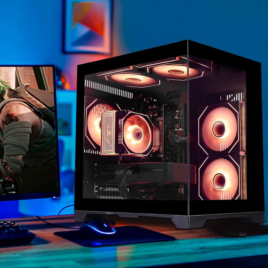 Ace Gaming PC Desktop- Intel Core i5 14400F 3.5 GHz 10-Core, GeForce RTX 5060 8GB, 16GB DDR4 RAM 3200MHz,1TB PCIe SSD, Wi-Fi & Bluetooth, Windows 11-Prebuilt Tower Gamer Computer-Black
