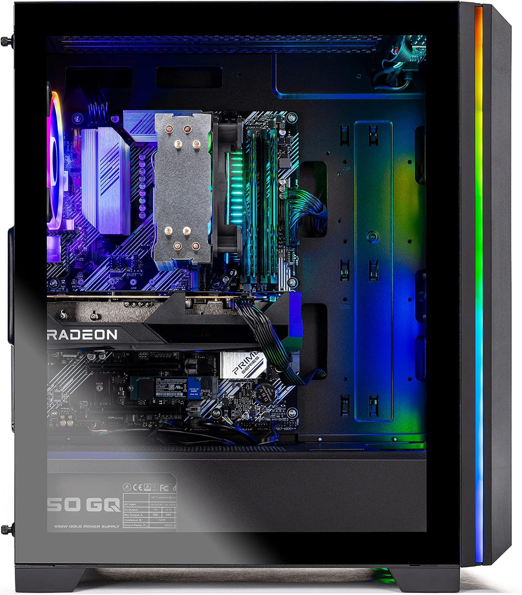Skytech Gaming PC Desktop – AMD Ryzen 5 5600X 3.7 GHz, NVIDIA RTX 4070 Ti, 1TB NVME SSD, 16GB DDR4 RAM 3200, 750W Gold PSU, 11AC Wi-Fi, Windows 11 Home 64-bit,Black