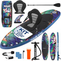 SereneLife Inflatable Stand Up Paddle Board and Detachable Seat - SUP Paddleboard Set for Adults and Youth, 32' Wide Design with Non-Slip EVA Deck Pad and Marine-Grade Materials, 350 lbs Capacity