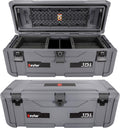 SRX-175 Overlanding Cargo Case – 175L Waterproof Storage Box for Camping, Off-Road & Truck Bed Gear – Heavy-Duty Lockable Storage with Gas Strut Lid, Stackable Design & Interior Organizer Tray (Gray)