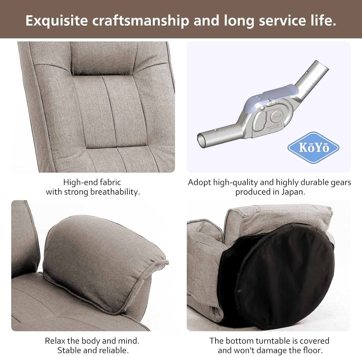 360 Degree Swivle Adjustable Floor Chair, Chaise Lounge Indoor, Folding Lazy Sofa with Armrests and Side Pocket Adults Gaming Chairs for Living Room, Bedroom Factory Price 201 (BE)