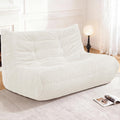 Bean Bag Chair,Giant Beanbag Chairs for Adults,Comfy Large Fireside Chair Lazy Sofa,Corduroy Bean Bag Lounger with Memory Foam Filled,Floor Sofa Couch for Home,Living Room (Beige, Loveseat)