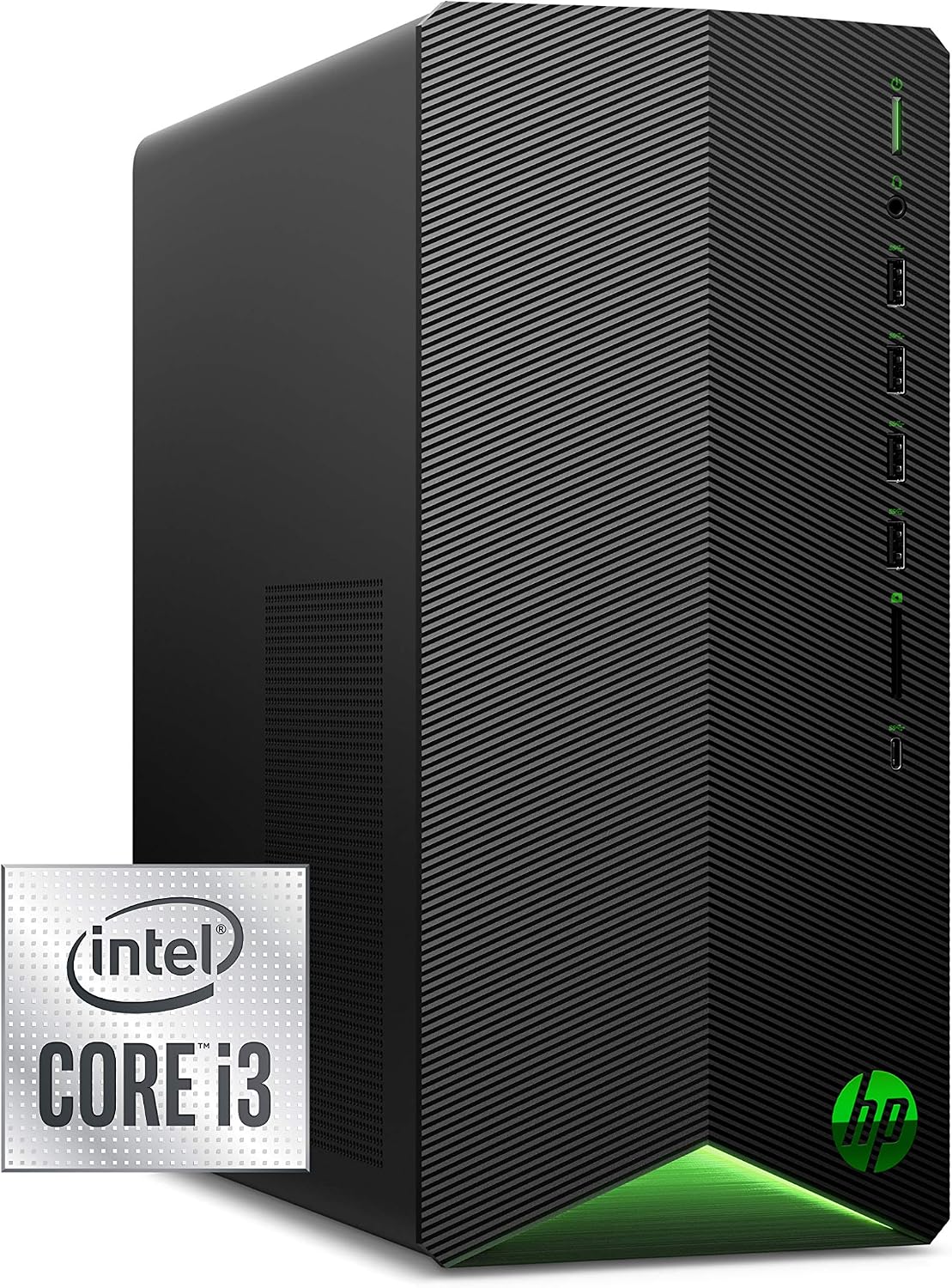 HP Pavilion Gaming Desktop, NVIDIA GeForce GTX 1650 SUPER, Intel Core i3-10100, 8 GB DDR4 RAM, 256 GB PCIe NVMe SSD, Windows 11, USB Mouse and Keyboard, Compact Tower Design (TG01-1022, 2020)