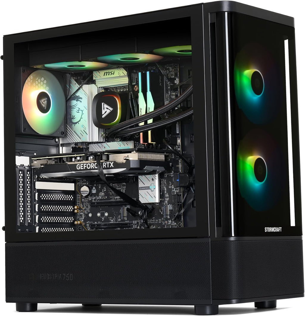 STORMCRAFT Skyhawk PRO Gaming PC - AMD Ryzen 7 9800X3D up to 5.2GHz | RTX 5070 Ti 16 GB GDDR7 | 32GB DDR5 RGB 6000MHz| 2TB NVMe Gen4 SSD | AMD B850 Chipset | 360mm AIO | 850W Gold PSU | Win11 Home