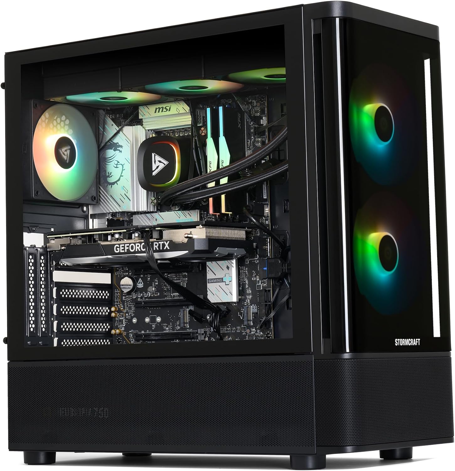 STORMCRAFT Skyhawk PRO Gaming PC - Ryzen 7 7800X3D up to 5.0GHz | RTX 5070 Ti 16 GB GDDR7 | 32GB DDR5 RGB 6000MHz| 1TB NVMe Gen4 SSD | AMD B850 Chipset | 360mm AIO | 850W Gold PSU | Win 11 Home