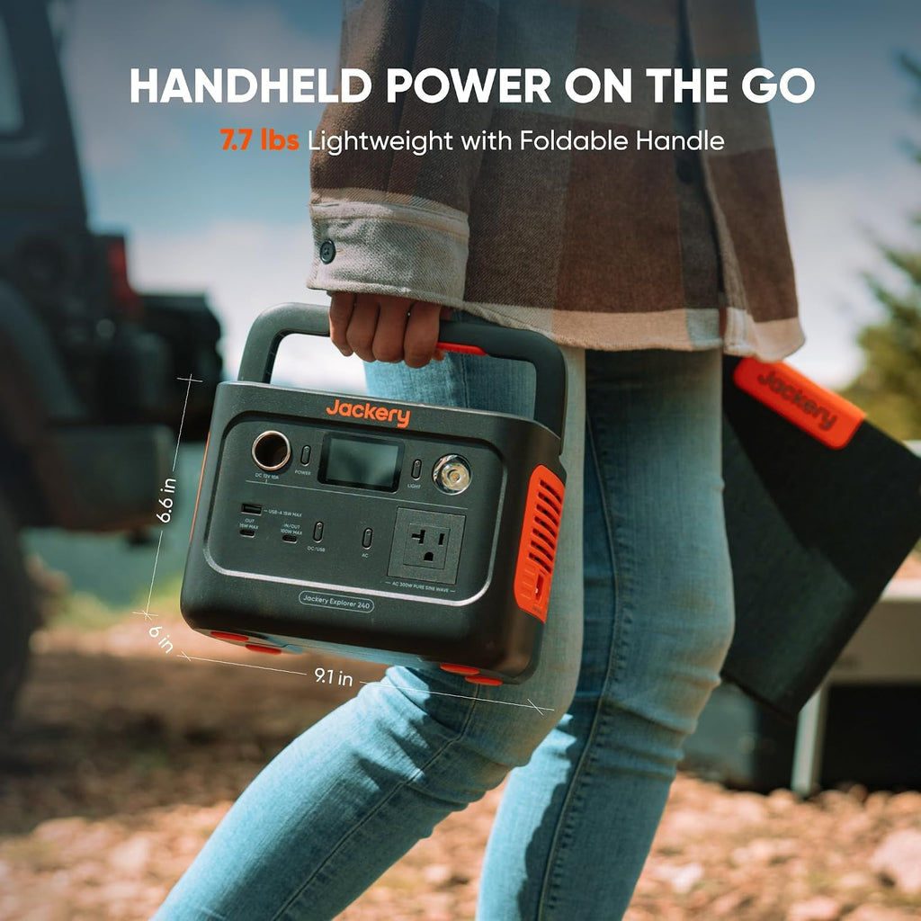 Jackery Explorer 240 v2 Portable Power Station*2 and 102W Fast Charger, 512Wh LiFePO4 Battery with 300W AC/100W USB-C Output, 1Hr Fast Charging, for Outdoor/Camping/RV/Travel/Emergency Backup