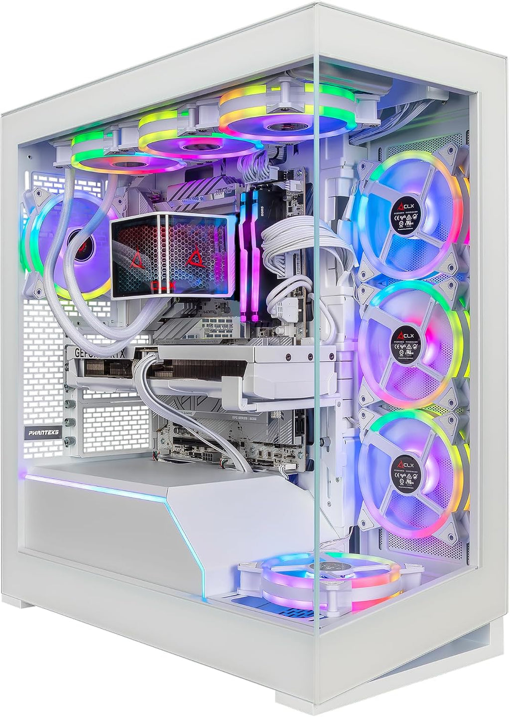 CLX Horus Gaming PC - Intel Core Ultra 9 285K 3.7GHz, GeForce RTX 5080, 2TB SSD, 32GB DDR5 RGB Memory, 360mm AIO, WiFi, Windows 11 Home, White, AI-Accelerated