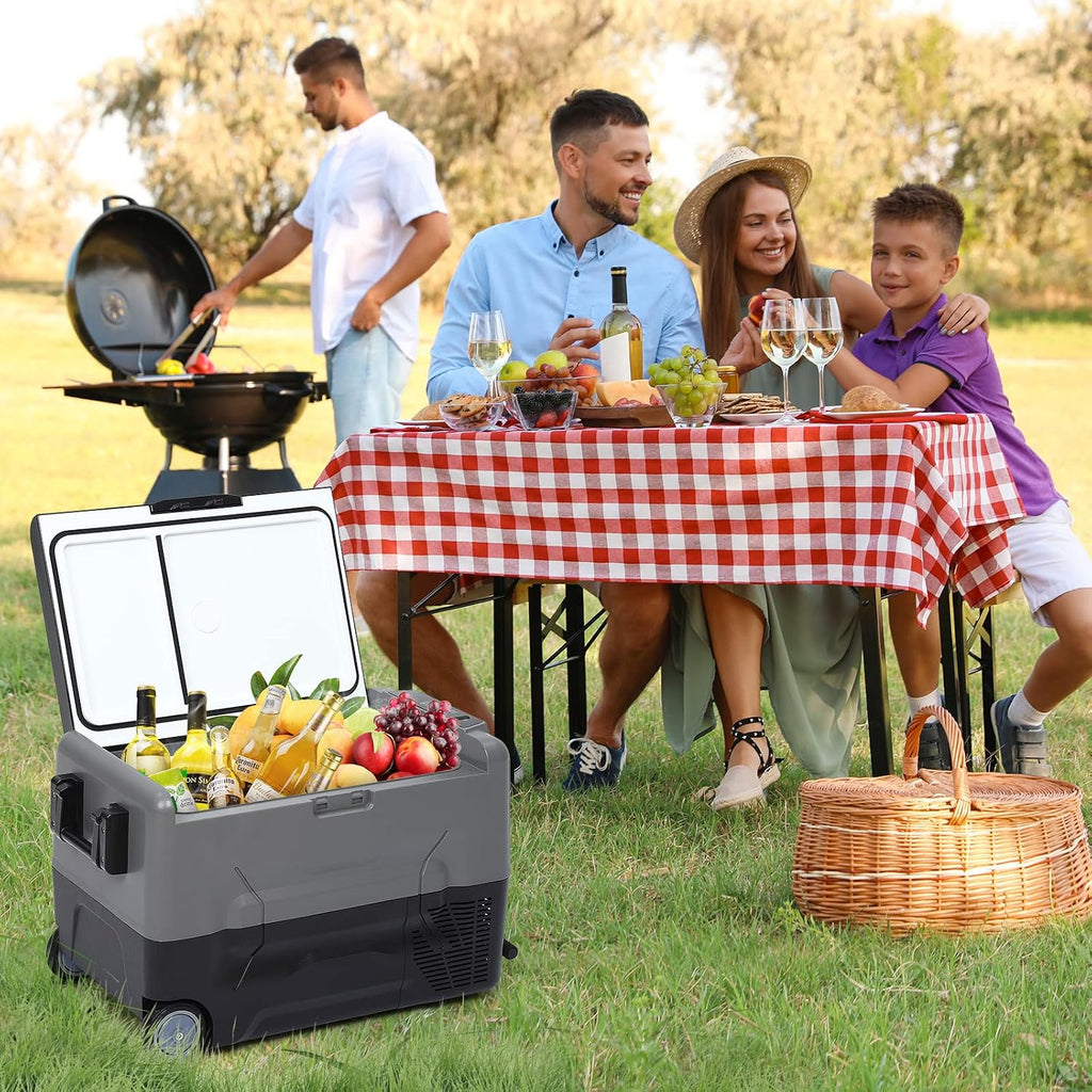 Portable Car Refrigerator/Freezer Electric Cooler Car Fridge, 12V Fridge for Car, 37 Quart -4℉-68℉ Portable Refrigerator for Home, Bar, Camping, Travel, Fishing, Outdoor