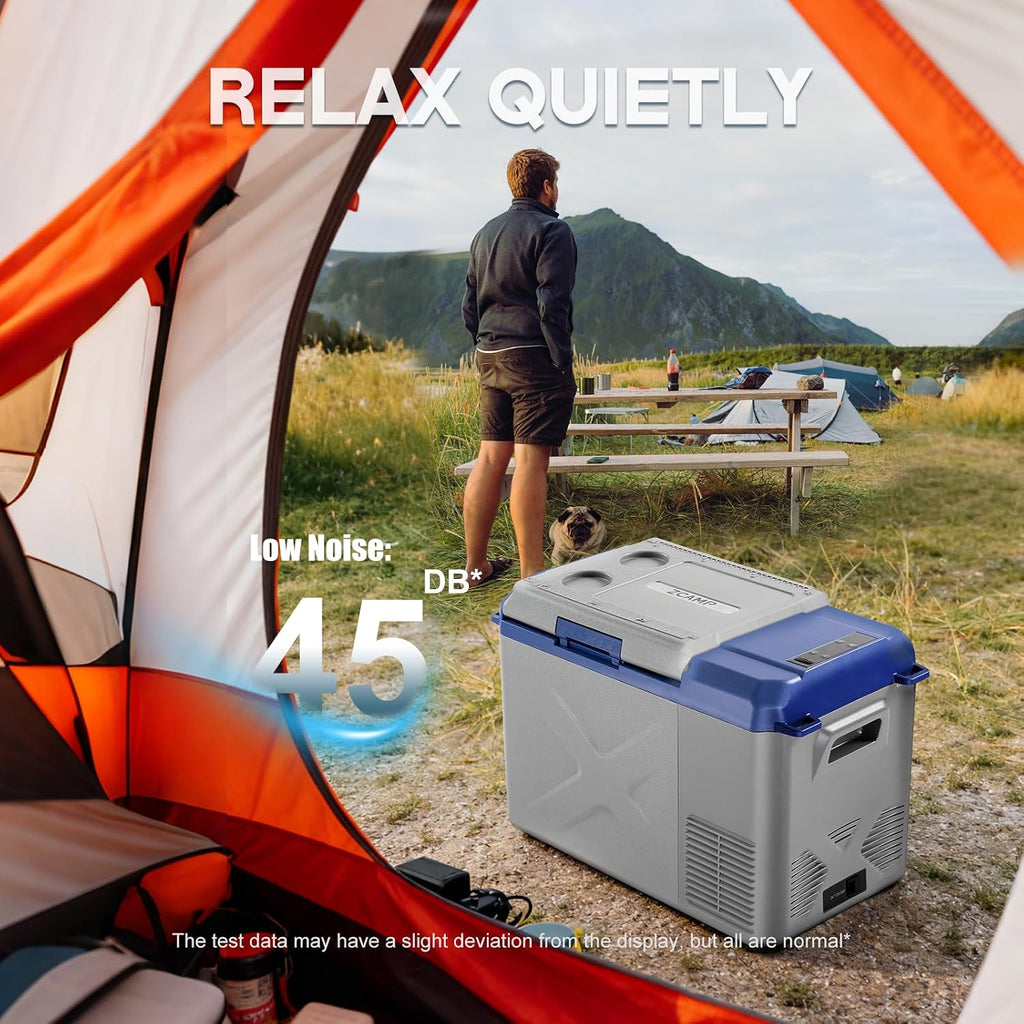 X25 12 Volt Refrigerator,Mini Portable Freezer,26 Quart(24L) Electric Cooler,12V Car Fridge,12/24V DC 100-240V AC for Ourdoor, Camping, Travel, Truck,RV, Boat -4℉~68℉