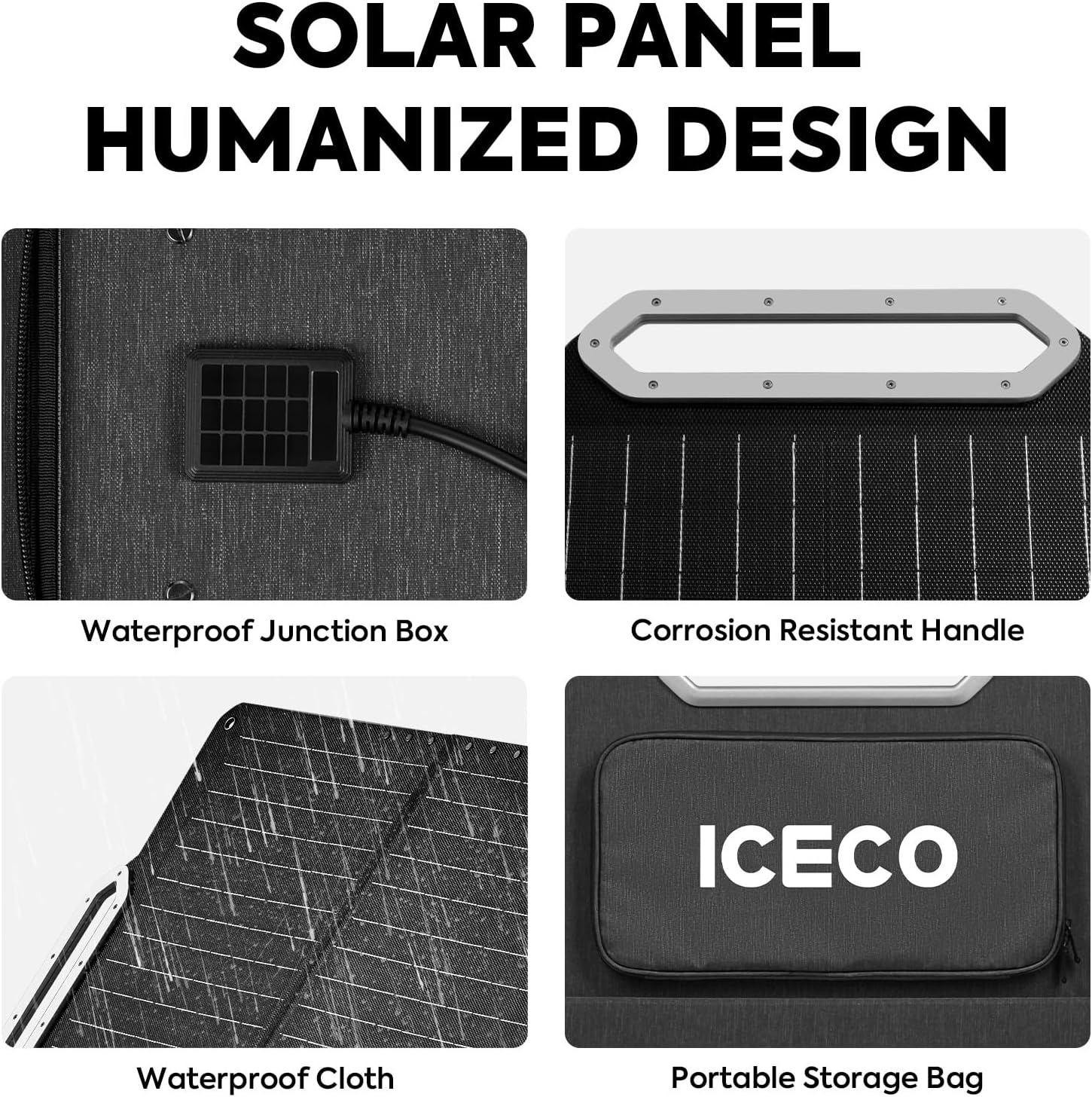 ICECO VL75ProD Portable Refrigerator, 12v Dual Zone Fridge Freezer with SECOP, 79Qt 12V Car Freezer with Reversible Lid, 0°F to 50°F, Car Fridge Portable AC/DC| With Battery+Solar Panel