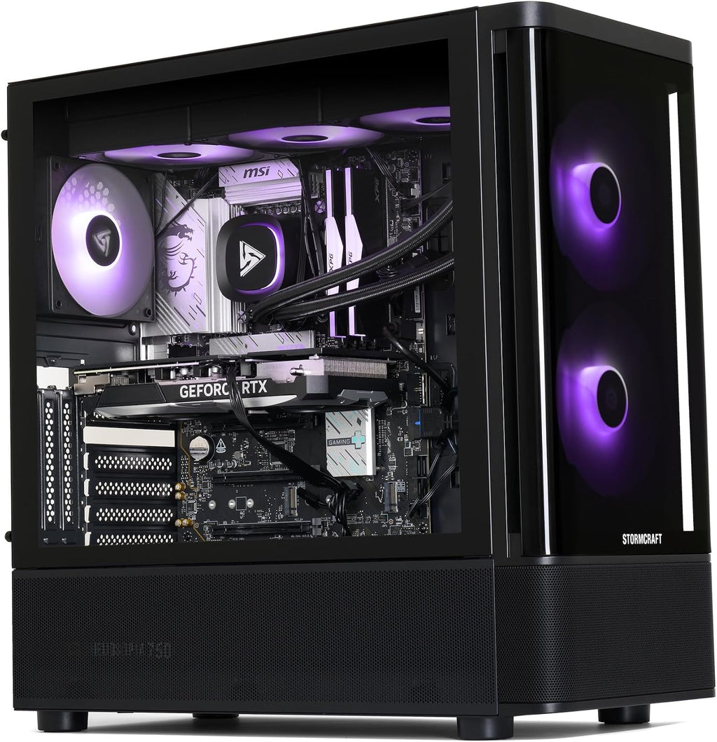 STORMCRAFT Skyhawk PRO Gaming PC - AMD Ryzen 7 9800X3D up to 5.2GHz | RTX 5070 Ti 16 GB GDDR7 | 32GB DDR5 RGB 6000MHz| 2TB NVMe Gen4 SSD | AMD B850 Chipset | 360mm AIO | 850W Gold PSU | Win11 Home