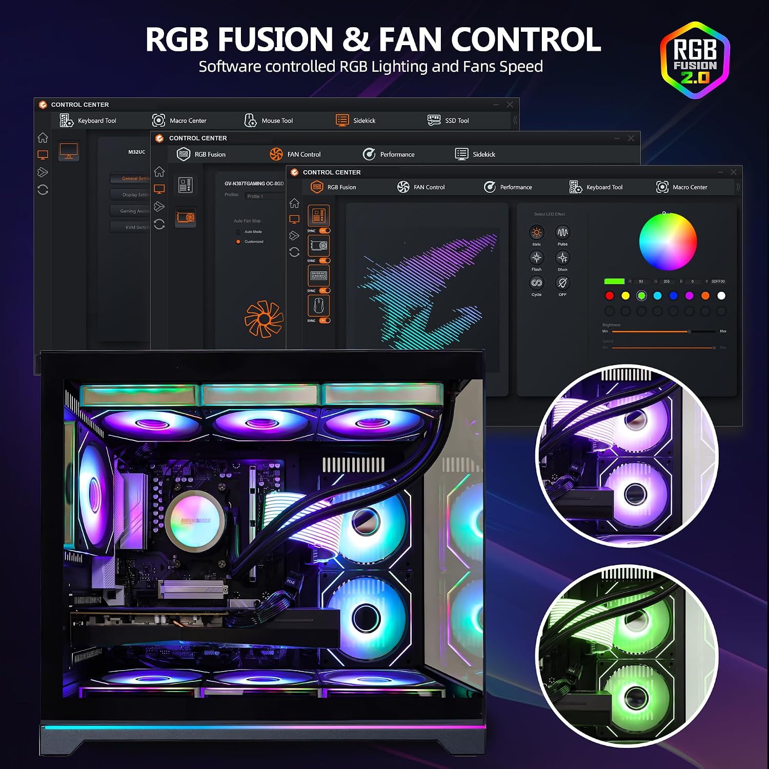 Ocean Park Black AI Gaming PC Gamer Desktop Computer, AMD Ryzen 7 9800X3D 8-Core 4.7GHz, RTX 5060 8GB, 16GB DDR5, 1TB PCIe SSD, 850W PSU, 360mm AIO & APP RGB Fan Control, Windows 11