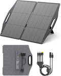 BigBlue 100W Solar Panel w/USB-C(45W PD)+USB-A(Fast Charging 18W) & MC-4 Ports, IP68 Waterproof, Camping Essentials, Folding Portable Solar Charger w/Kickstand for Power Stations, Phones, Tablets