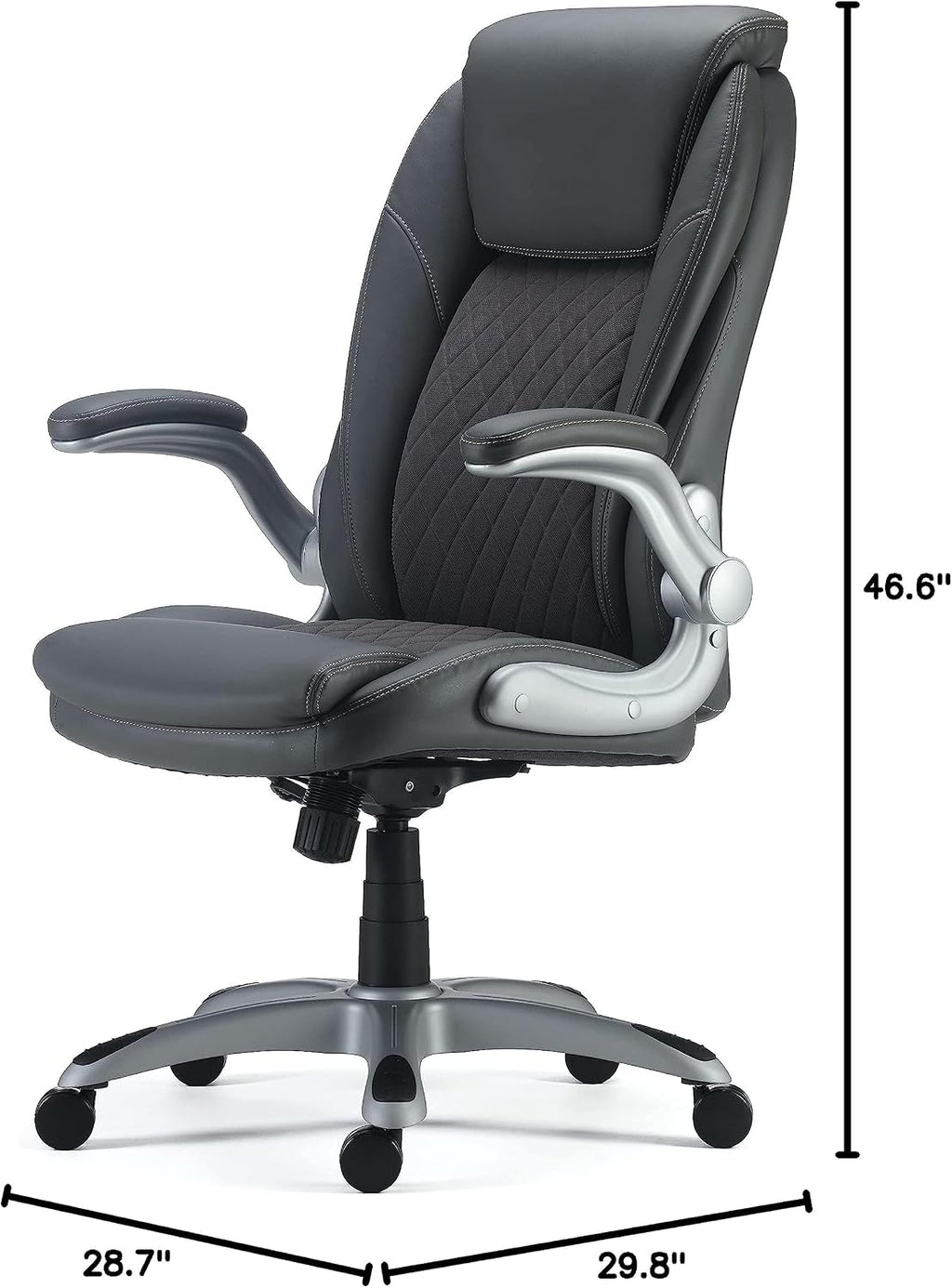 Staples Sorina Bonded Leather Chair, Grey