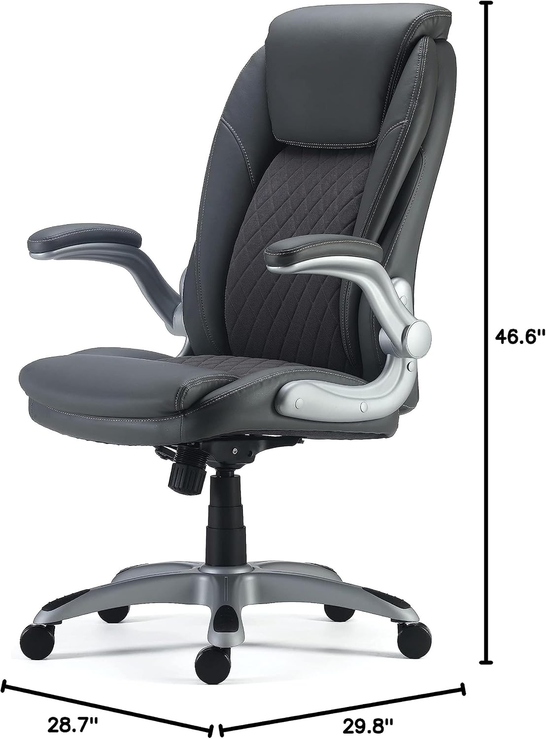 Staples Sorina Bonded Leather Chair, Grey