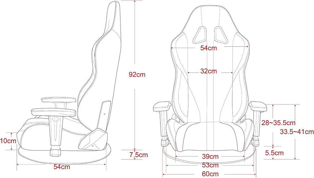 AKRacing Gaming Floor Chair, Gray, Extreme Seat, V2, Heavy Duty PU Leather, 180° Reclining, Home, Remote