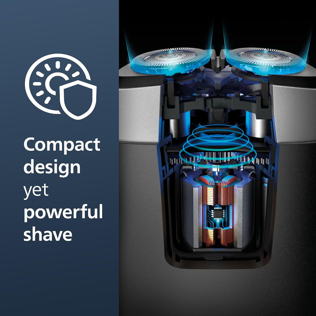 Philips Norelco Home & Away Shave Duo Includes Philips Norelco 9000 Prestige Space Grade Edition (SP9886/89) + Compact Shaver (PQ888/81)
