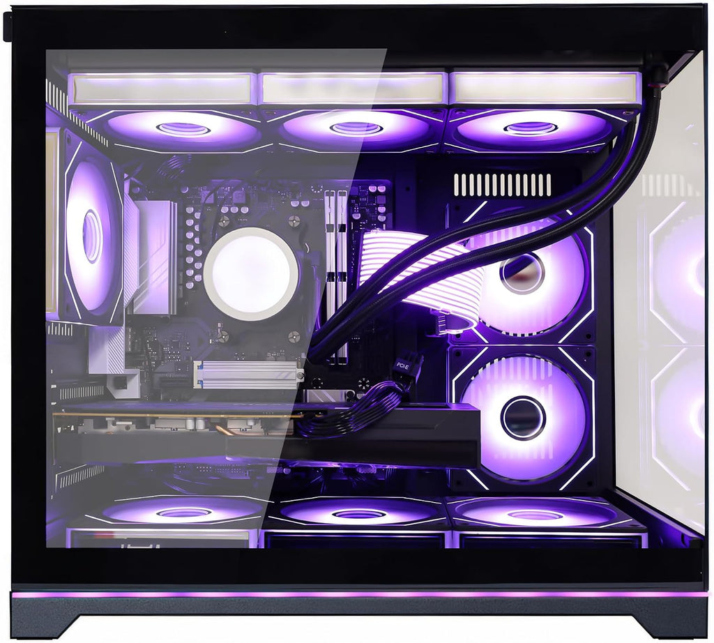 Ocean Park Gaming PC Desktop -AMD Ryzen 5 9600X 6-Core 3.9GHz -GeForce RTX 5060 8GB -32GB DDR5 RAM -1TB PCIe SSD -850W PSU -360mm AIO & APP RGB Fan Control -WiFi & BT -Windows 11 -Black