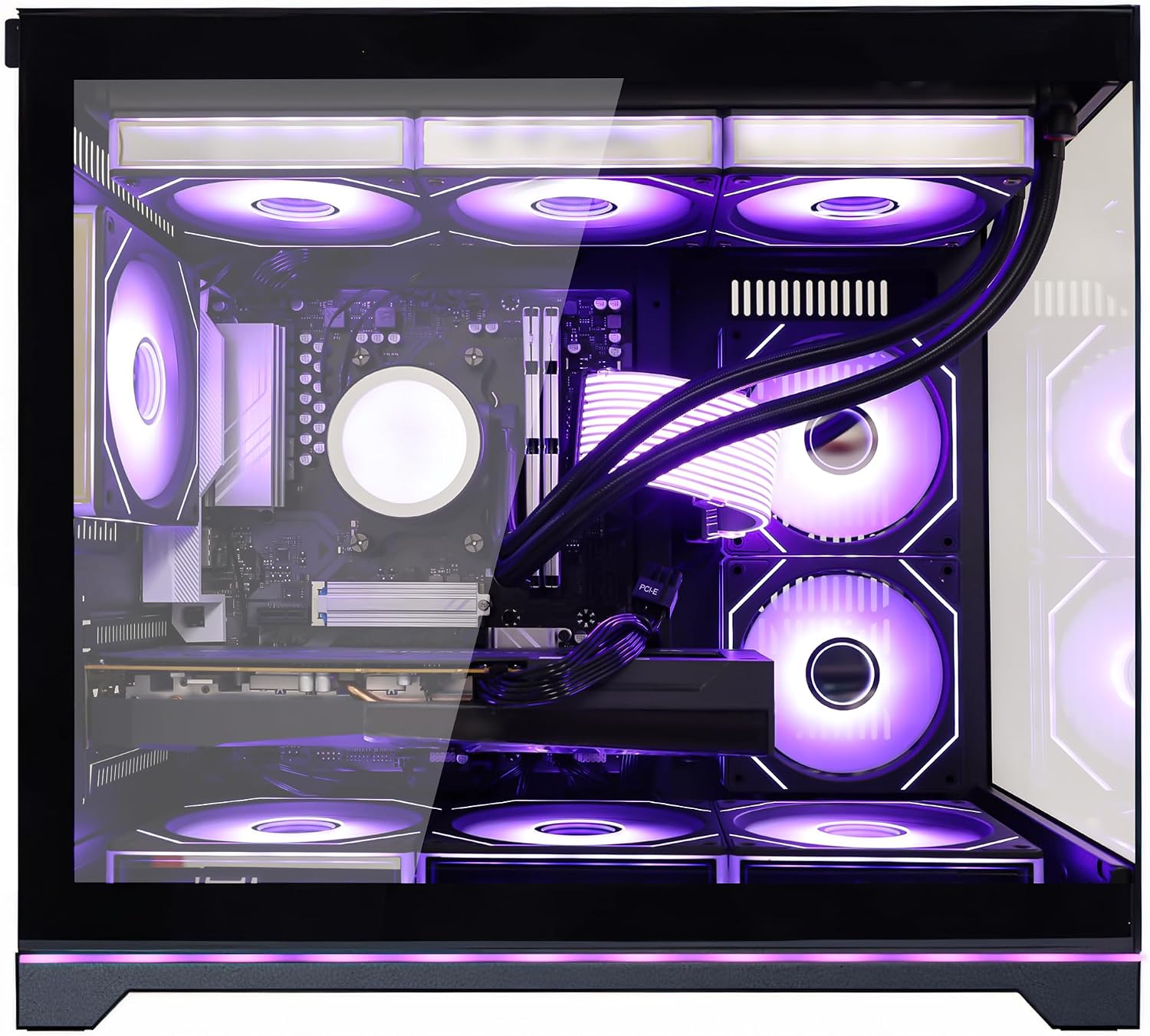 Ocean Park Gaming PC Desktop -AMD Ryzen 5 9600X 6-Core 3.9GHz -GeForce RTX 5060 8GB -32GB DDR5 RAM -1TB PCIe SSD -850W PSU -360mm AIO & APP RGB Fan Control -WiFi & BT -Windows 11 -Black