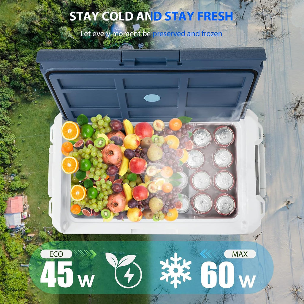 ICF31 12 Volt Car Refrigerator,34QT/32L Portable Freezer Electric Cooler -4℉~68℉,12/24V DC 100-240V AC Car Fridge for Camping, Road Trips, RV, Truck