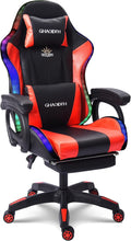 Racing Chair, Ergonomic Chair with Headrest and Lumbar Support, Video Gaming Chair with Speaker and LED Light, 90°-135° Tilt Computer Chair,for Adult Teen Gamer Gaming Chair.,Red