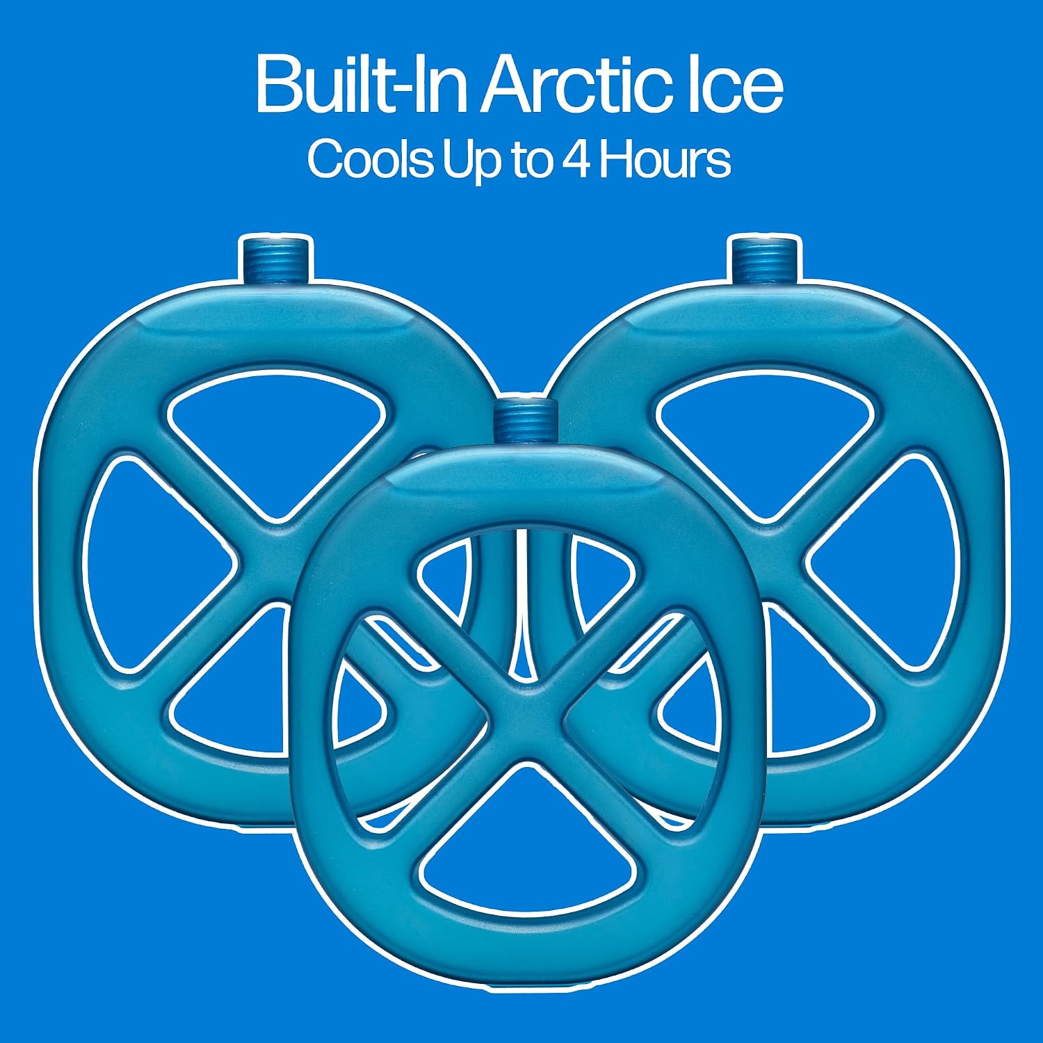 Arctic Air Ice Jet Personal Air Cooler, 3-Speed Room Cooler with Reusable Ice Packs, Portable Cooler with Multi-Directional Vent & 7 LED Lights, Whisper-Quiet Air Cooler for Room (Pack of 4)