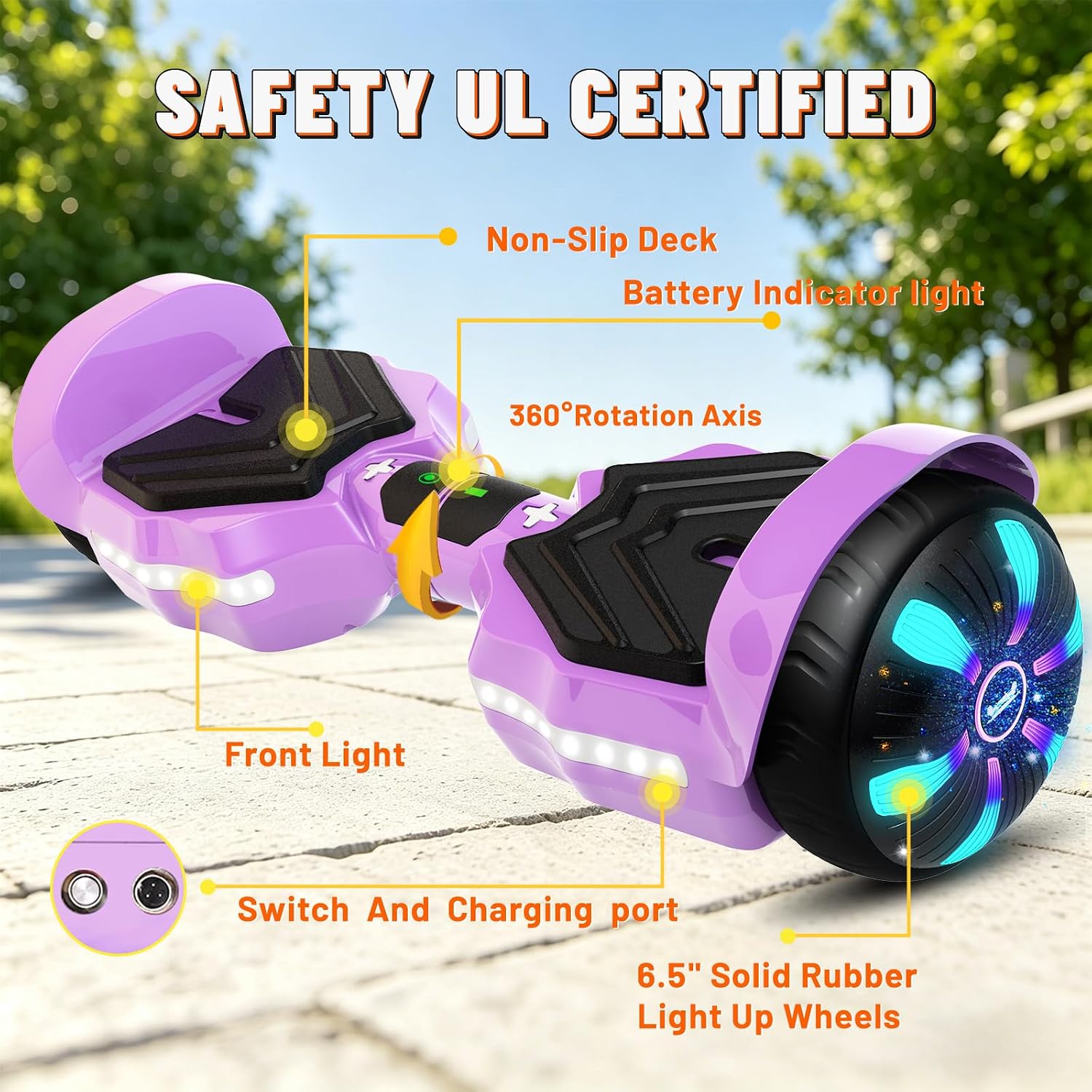 SIMATE Scooter, Bluetooth Speakers and LED Light-Up Wheels, APP Control, Dual 250W Motors, 8.5 mph Max Speed & 8.5 Miles Max Range, Gifts for Kids Adults Girls Boys