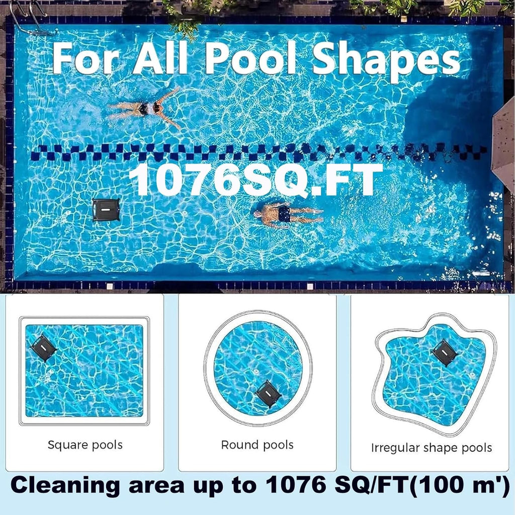 Upgrade App Solar Powered Automatic Robotic Pool Skimmer Cleaner,Solar Pool Cleaner Dual Mode＆Overnight Continuous Cleaning,4.1l Waste Collection Drawer,for All Swimming Pool