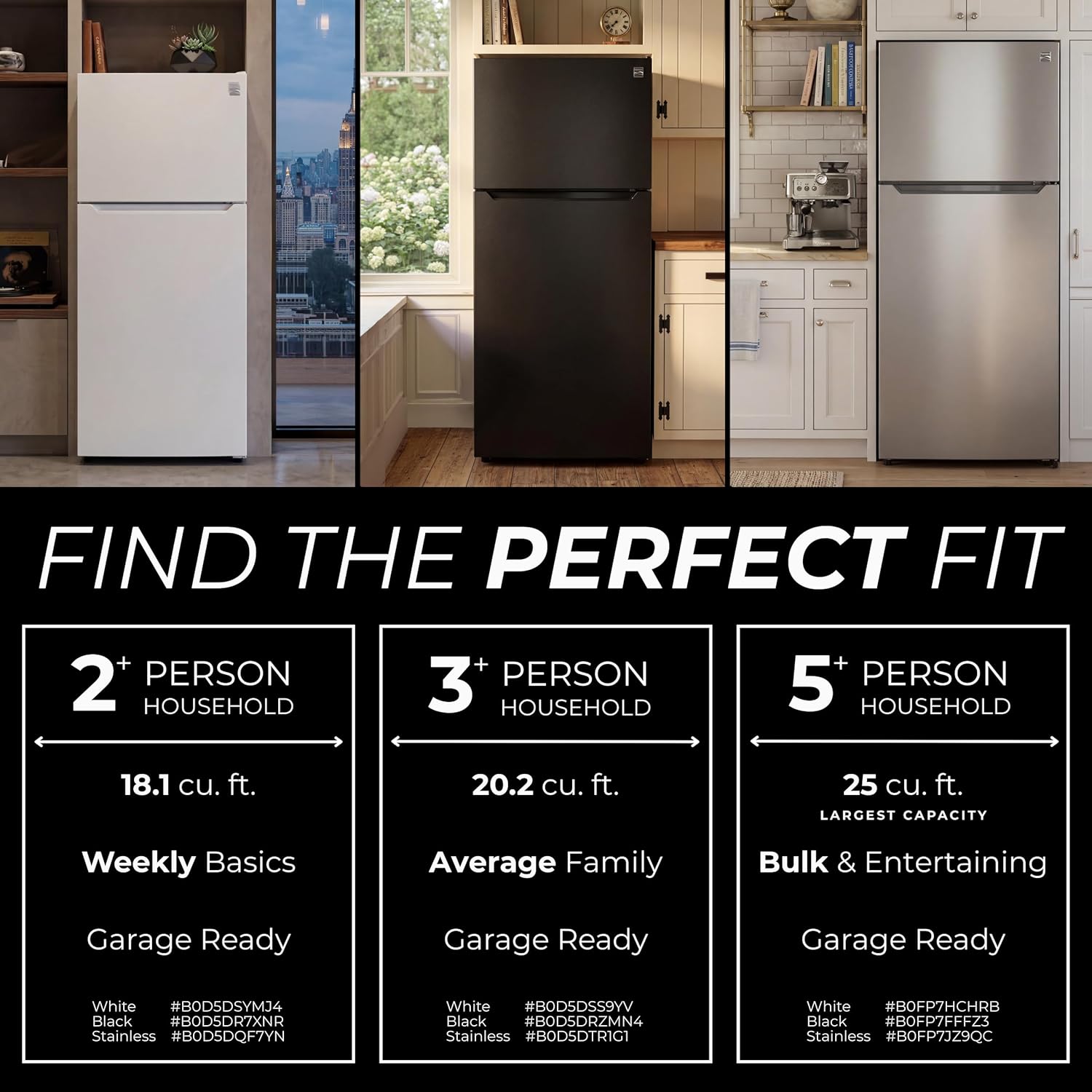 Kenmore 30' Top Mount Refrigerator with Freezer - Adjustable Shelving, Humidity-Controlled Crispers, LED Lighting, ENERGY STAR Certified, Garage Ready, 18.1 cu. ft. Capacity - White