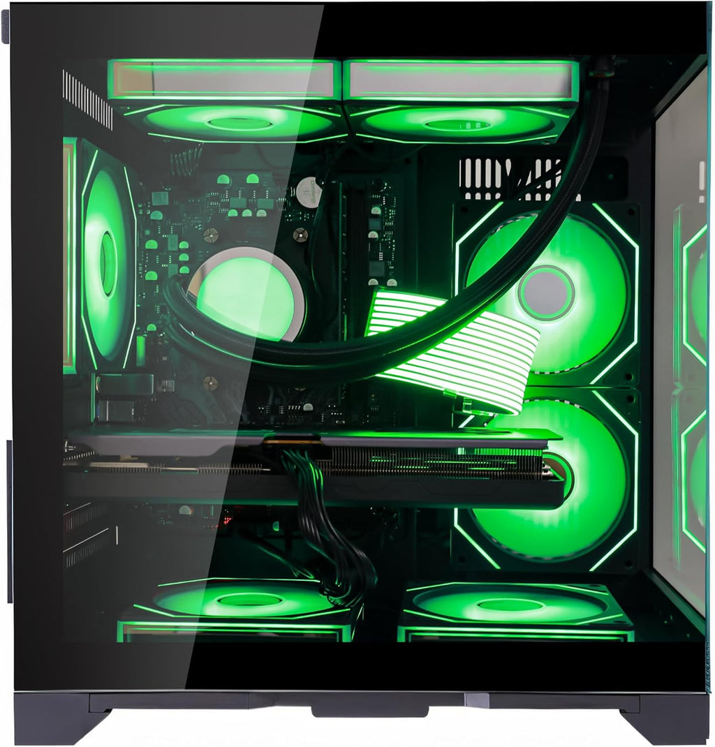 Gaming PC Desktop -AMD Ryzen 7 5700X 3.4 GHz -GeForce RTX 5060 8GB -16GB DDR4 RAM -1TB PCIe SSD -240mm AIO Water Cooled & RGB Fans -WiFi & BT -Windows 11 Tower Computer-Black