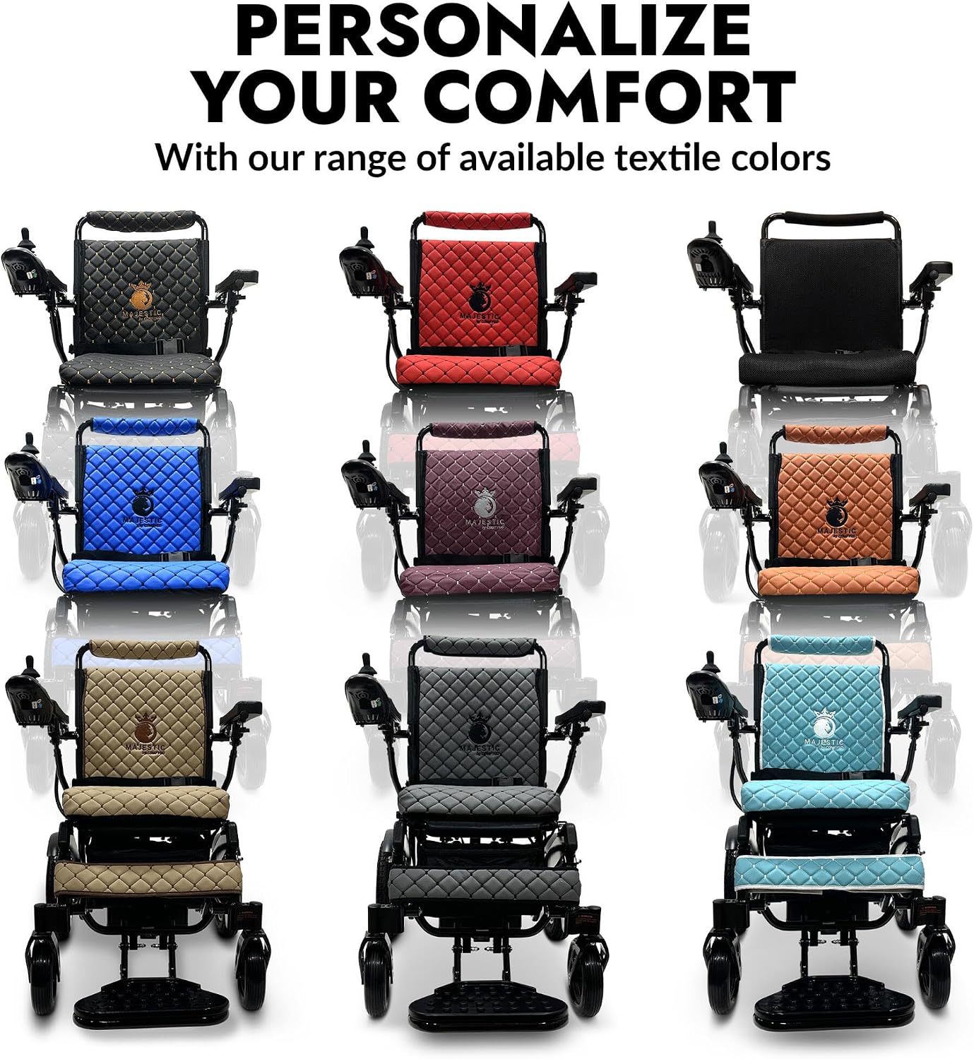 Majestic IQ-8000 Electric Wheelchairs for Adults,Foldable Lightweight Electric Wheelchair,Light Weight Folding Power Chair for Seniors,Portable Motorized Wheelchair,Durable Ultra Light Wheel Chair