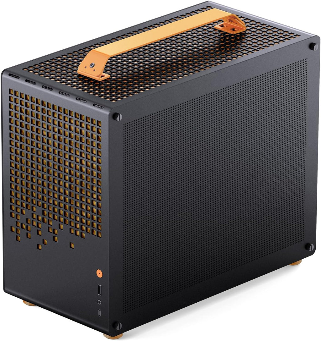 JONSBO/JONSPLUS Z20 Orange/Black Micro-ATX Mini Tower Pc Case,with Detachable Carrying Handle, Mini Size, High-Performance Hardware Compatible, Support 240AIO, H160mm Cooler,Orange/Black