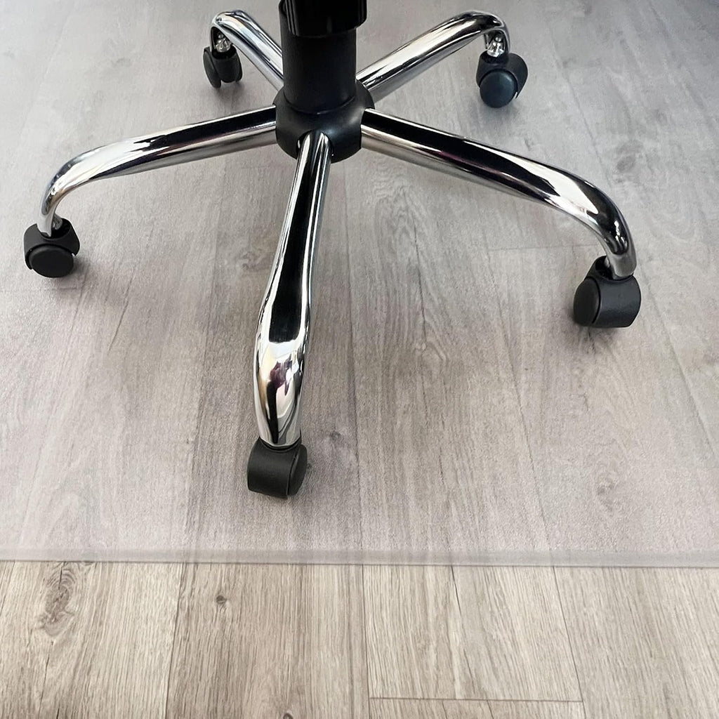 Marvelux Extra Thick Heavy Duty Polycarbonate Office Chair Mat & Floor Protector for Plush, High Pile & All Carpeted Floors & Hardwood Flooring, Clear Rectangular Chair Mat 46' x 53' x 1/5' Thick