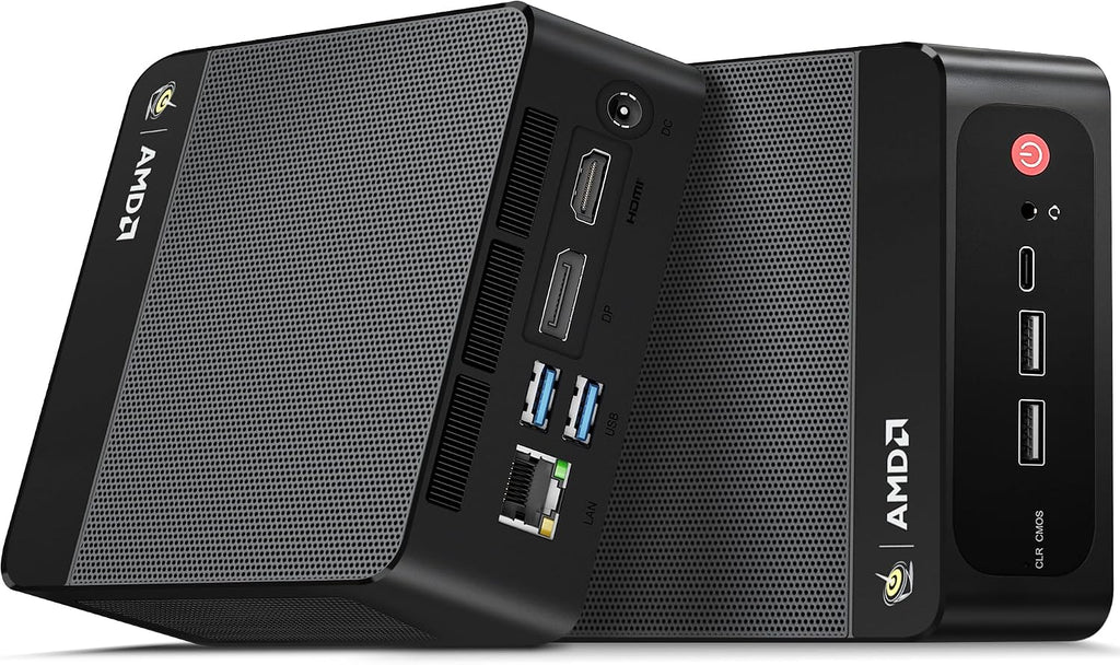 Beelink SER5 MAX Mini PC, AMD Ryzen 7 7735HS(6nm, 8C/16T) up to 4.75GHz, 24GB LPDDR5 RAM 500GB PCIe 4.0 SSD, Micro PC 4K@60Hz Triple Display, Office Mini Desktop Computer WiFi6/BT5.4/2.5G LAN