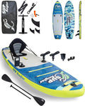 SUP Angler X-Wide Inflatable Fishing Paddle Board with Seat, Choose Accessories Package, Adjustable Fishing Rod Holders, Accessory Ports, Dual Paddle, Quad Bungees, 10'8' X 35'
