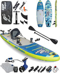 SUP Angler X-Wide Inflatable Fishing Paddle Board with Seat, Choose Accessories Package, Adjustable Fishing Rod Holders, Accessory Ports, Dual Paddle, Quad Bungees, 10'8' X 35'