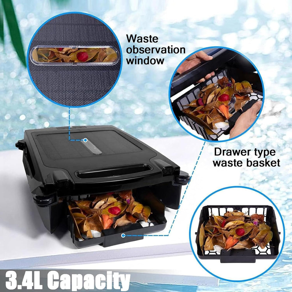 Pool Skimmer Robot with Solar Panel Automatically Design, Pool Skimmer Robotic, Twin Motors Automatic Pool Skimmer (Skimmer with Solar Panel),APP-Control
